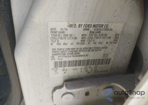 2016 Ford F-250 Xl from USA, damaged, VIN 1FT7W2AT6GEB94130